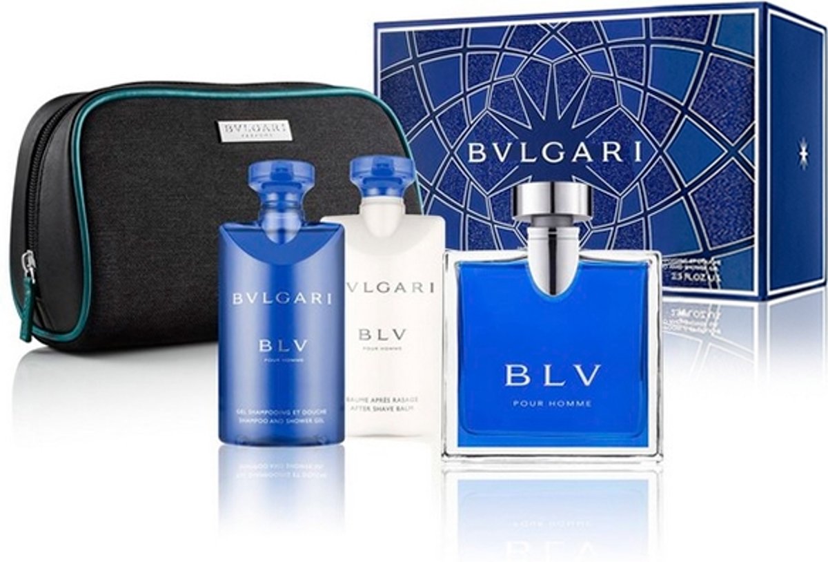 Bvlgari Blv 4-Piece Set 3.4oz Men EDT Spray by Bvlgari