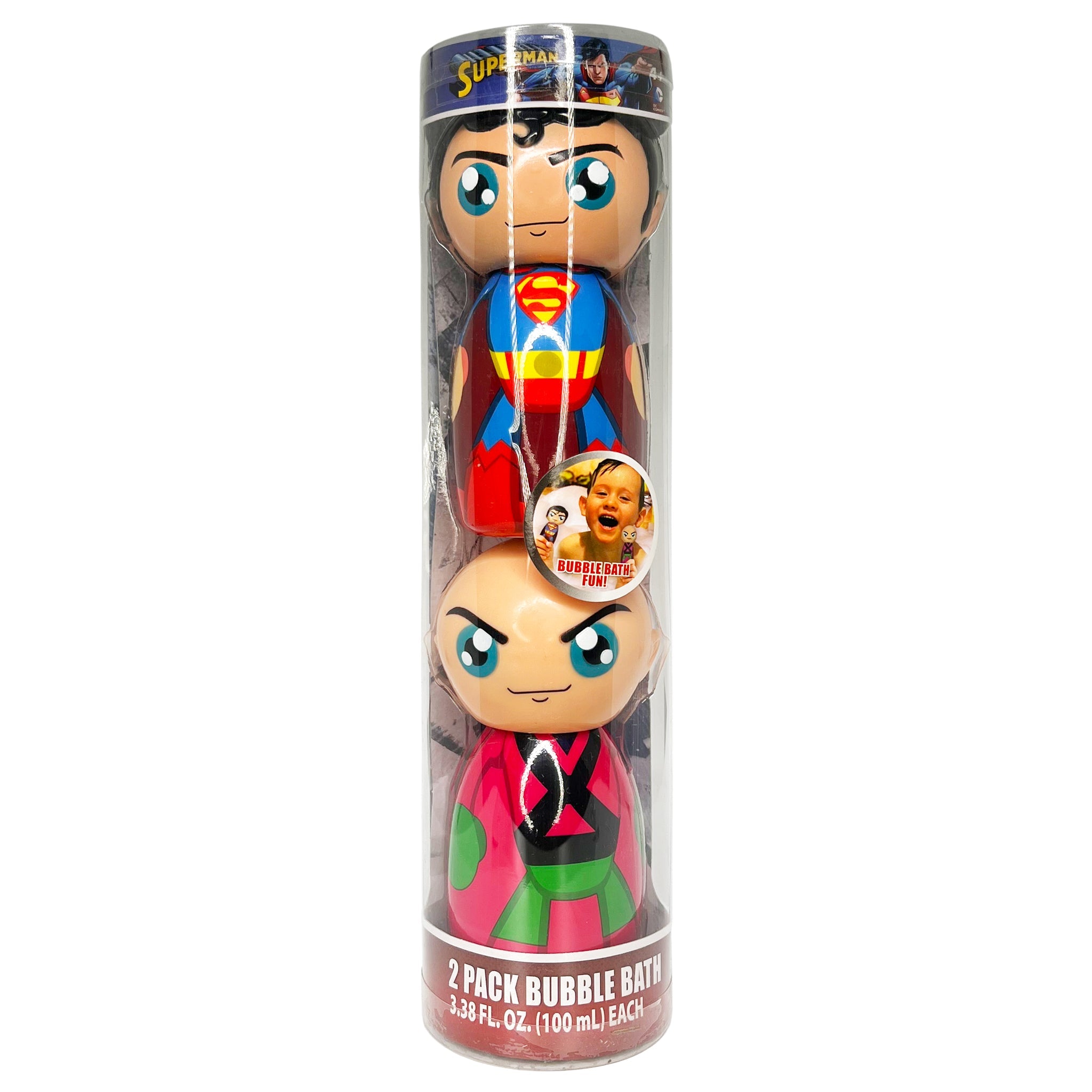 Superman Shower Gel 2- Piece Set 3.8oz Kids Bubble Bath by DC Comics