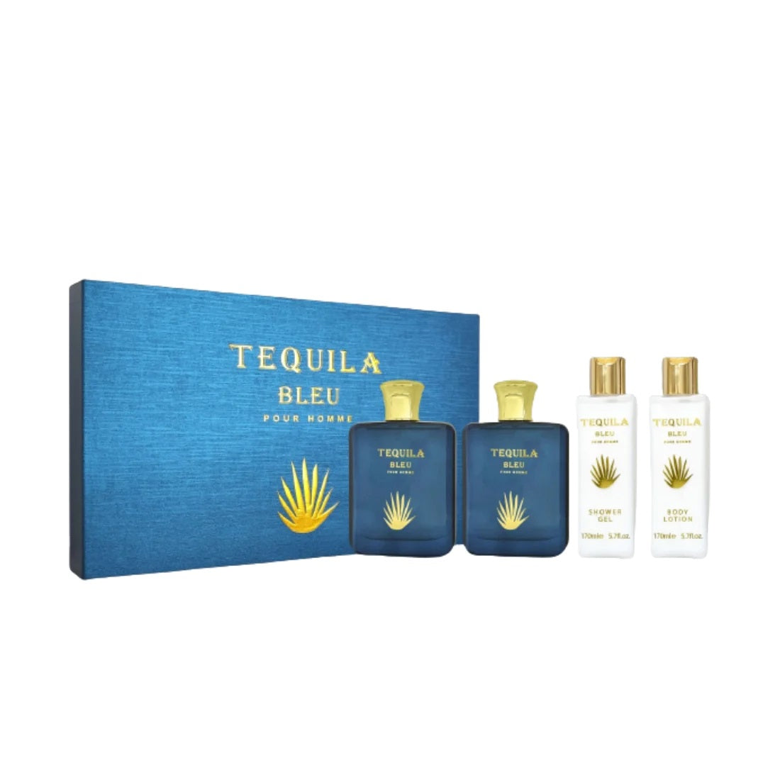 Tequila Blue 4-Piece Set 3.4oz Men EDP Spray by Tequila