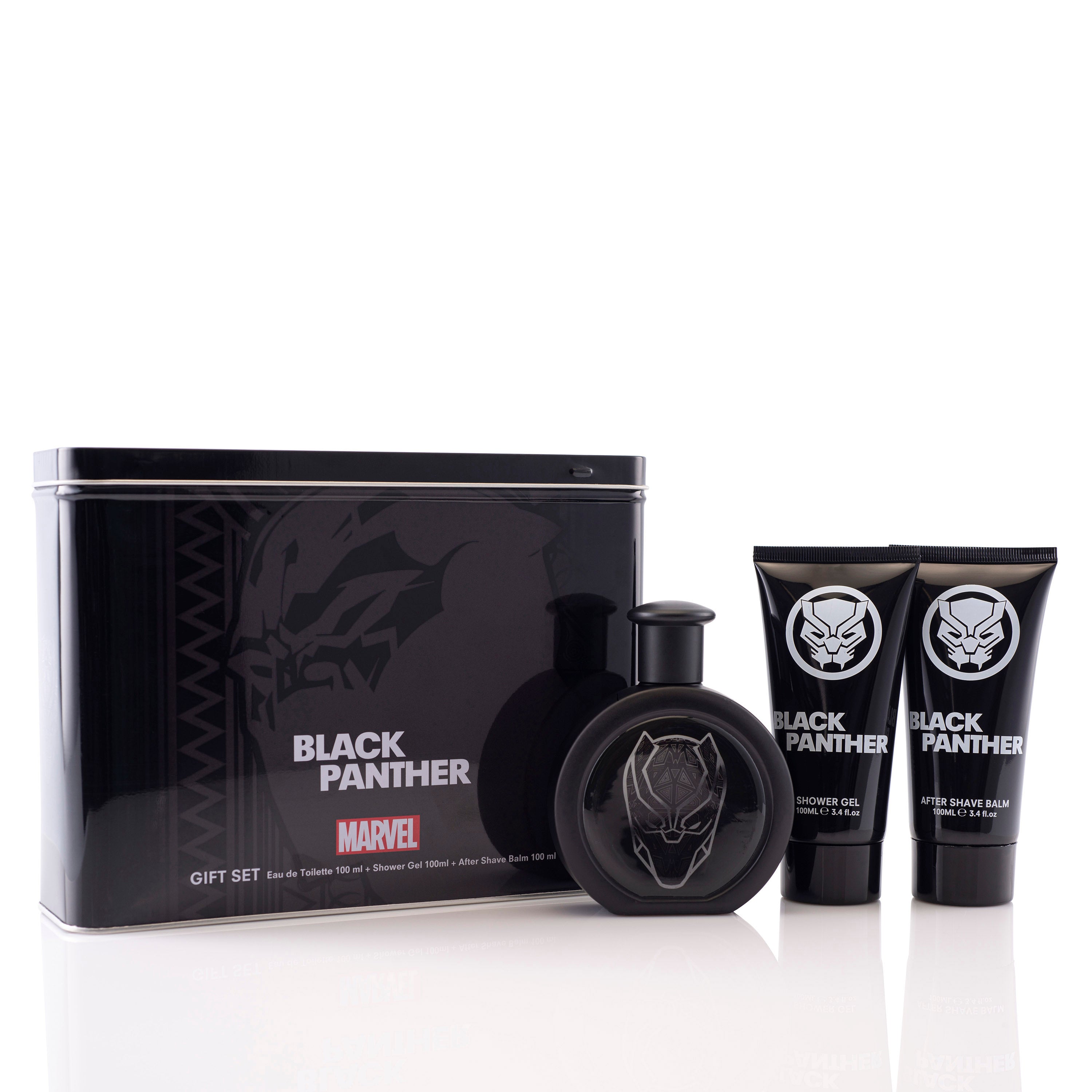 Marvel Black Panther 3-Piece Set 3.4oz Men EDT Spray by Marvel