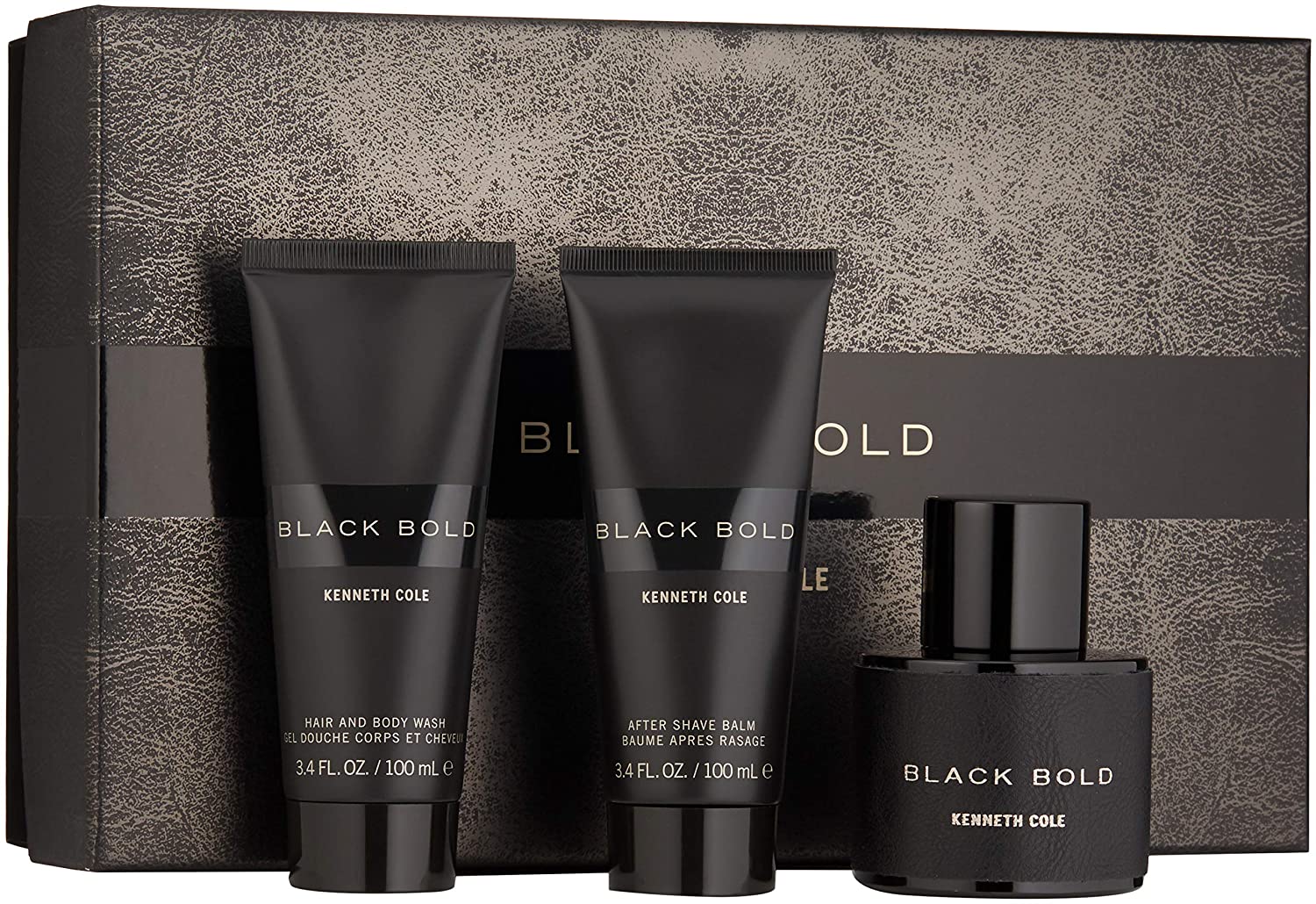 Kenneth Cole Black Bold 3-Piece Set 3.4oz Men EDT Spray by Kenneth Cole