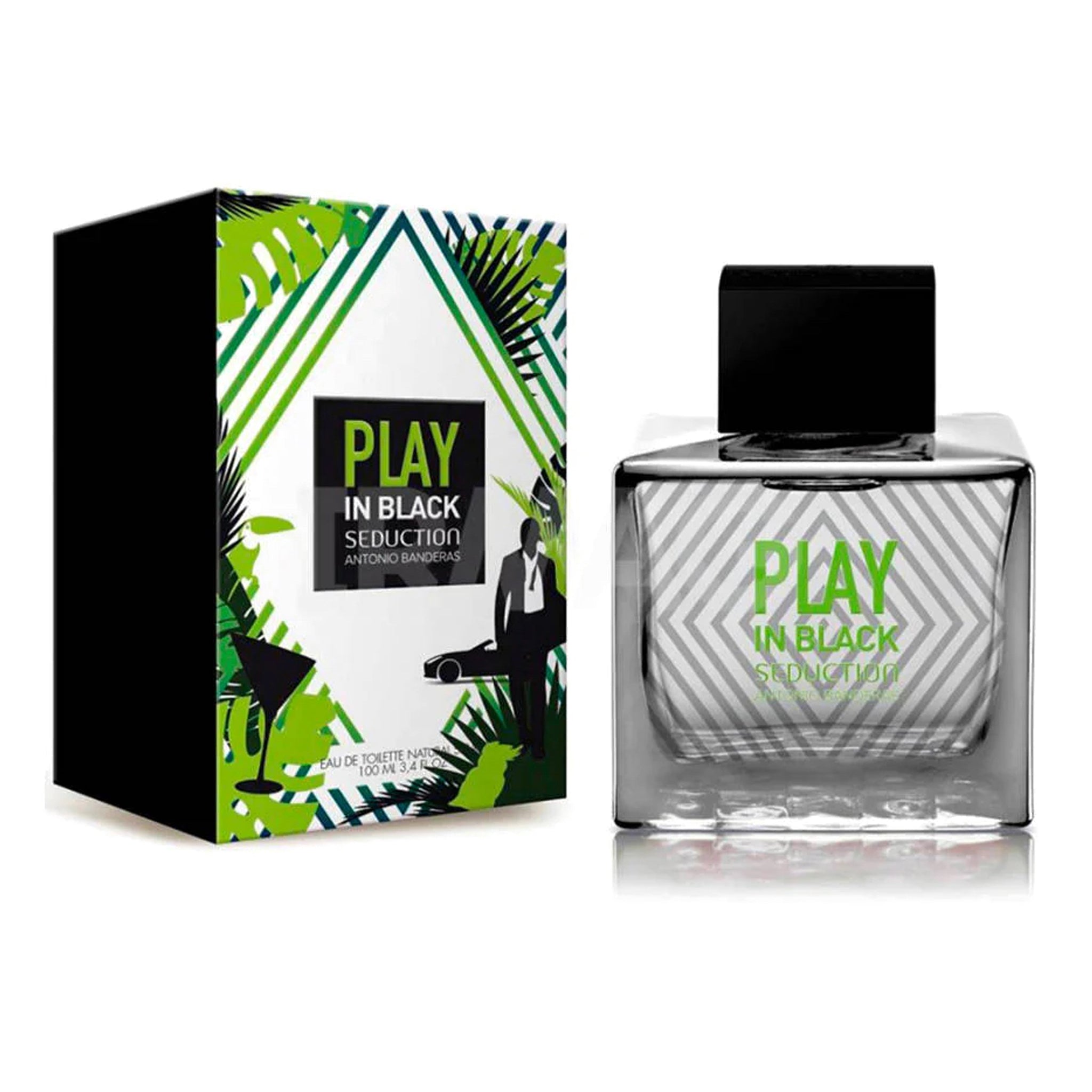 Antonio Banderas Seduction Play Black 3.4oz Men EDT Spray by Antonio Banderas