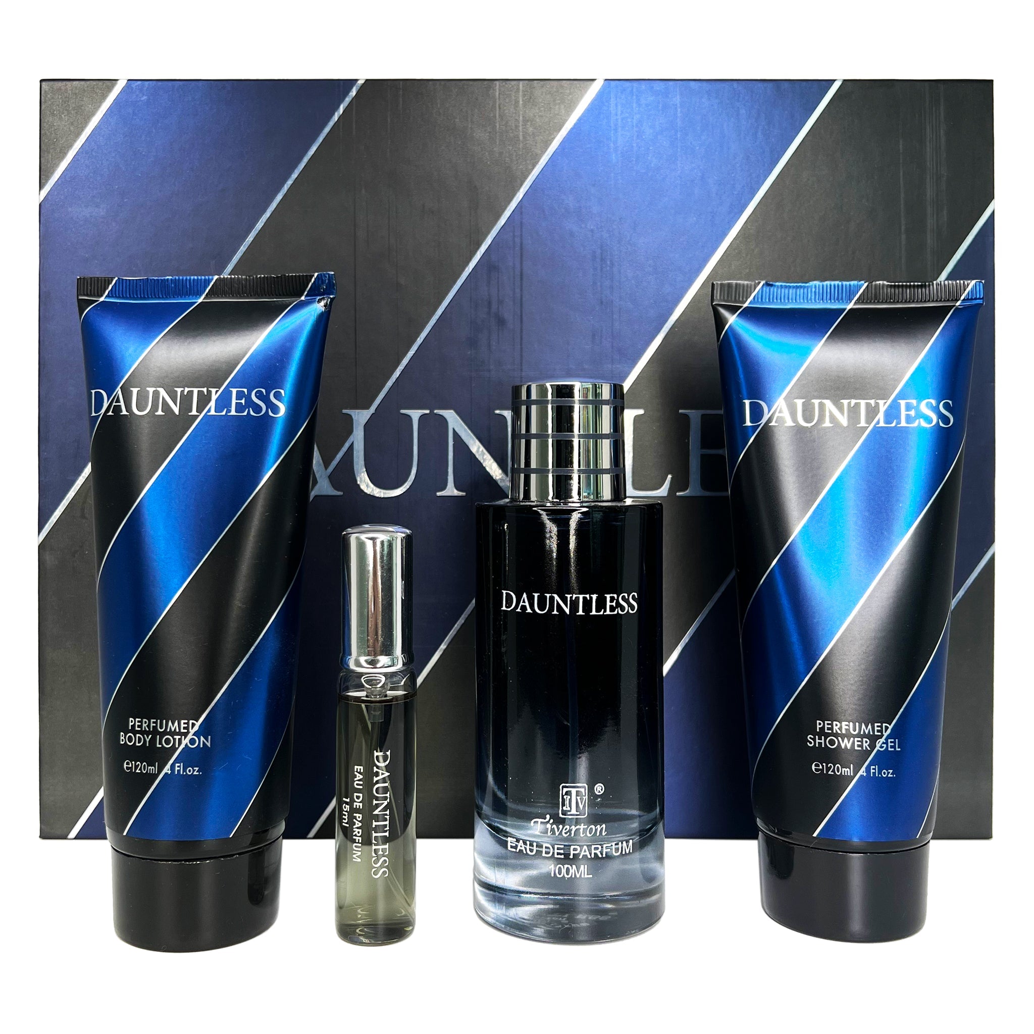 Tiverton Dauntless 4-Piece Set 3.4oz Men EDP Spray by Tiverton