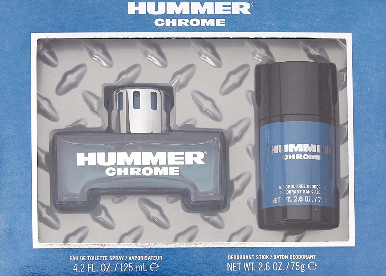 Hummer Chrome 2-Piece Set 4.2oz Men EDT Spray by Hummer