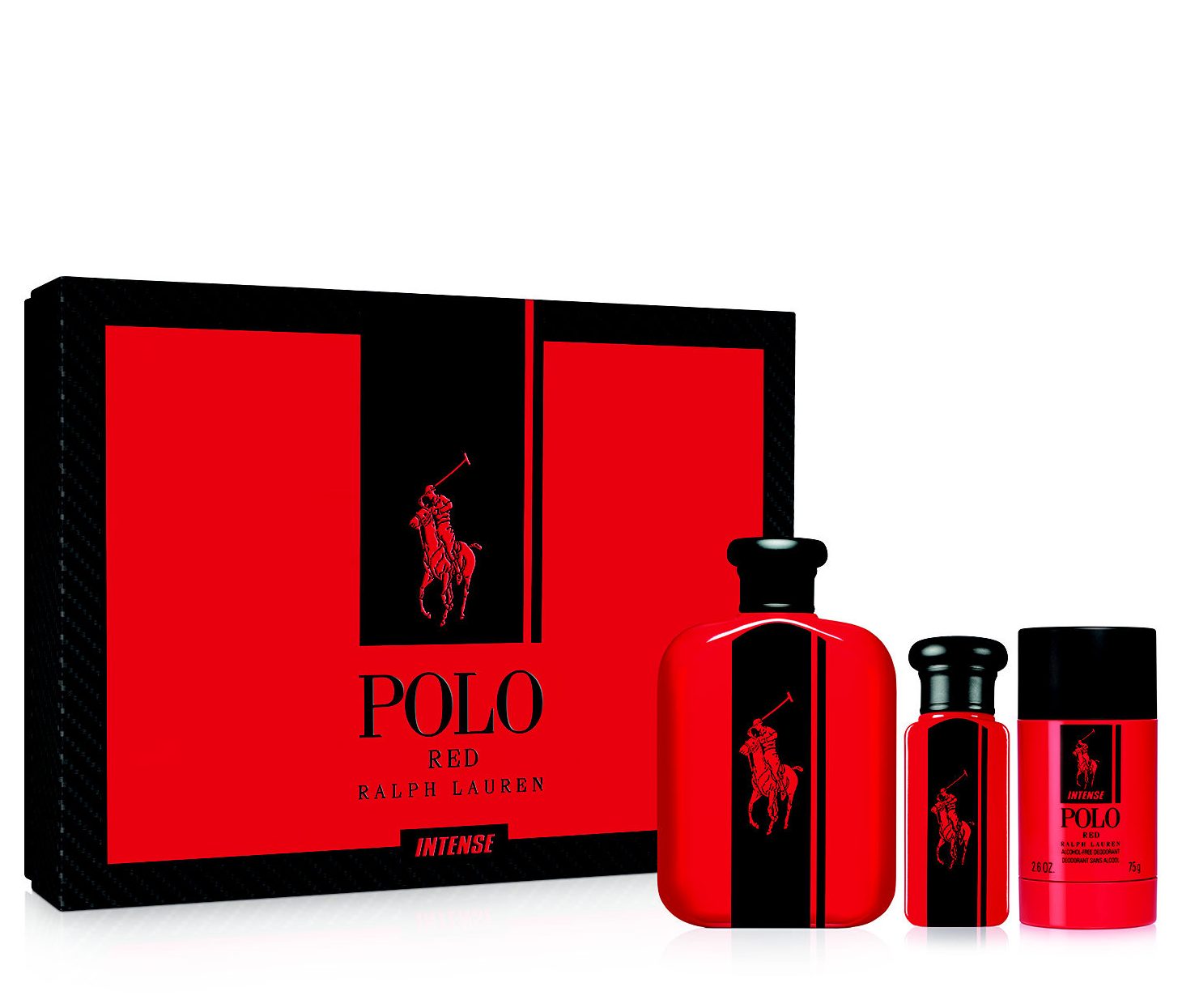 Ralph Lauren Polo Red Intense 3-Piece Set 4.2oz Men EDP Spray by Ralph Lauren