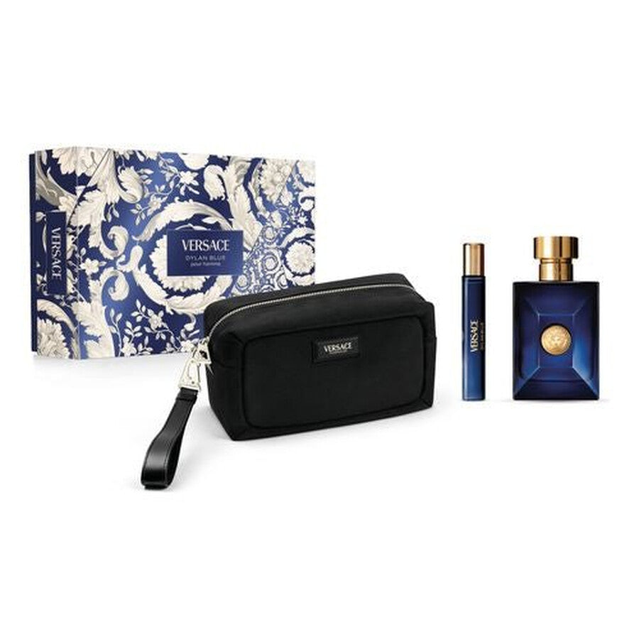 Dylan Blue 3-Piece Set by Versace 3.4oz Men EDT Spray