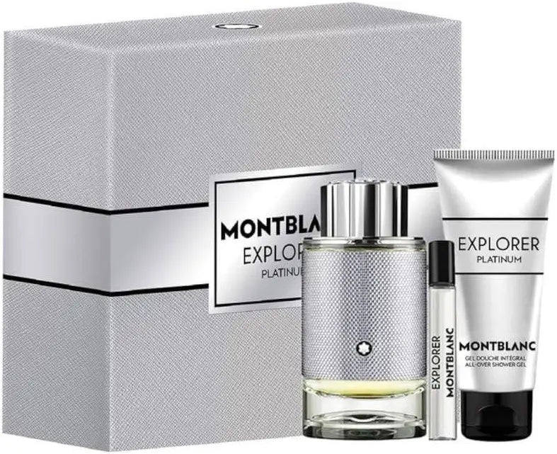 Explorer Platinum 3-Piece Set By Mont Blanc 3.3oz For Men EDP Spray