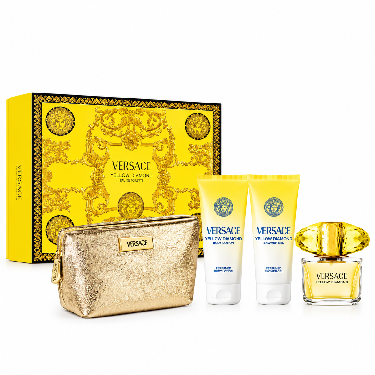 Yellow Diamond 4-Piece Set by Versace 3.0oz Women EDT Spray