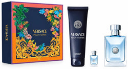 Versace Homme 3-Piece Set 3.4oz Men EDT Spray by Versace