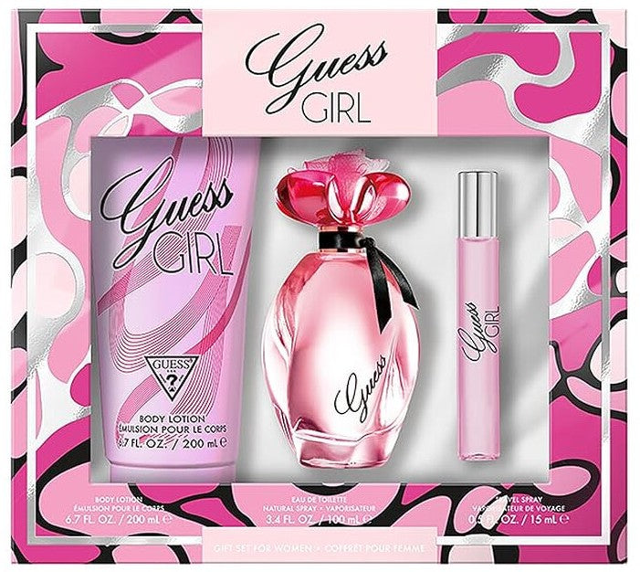 Guess Girl 3-Piece Set 3.4oz Women EDT Spray by Guess