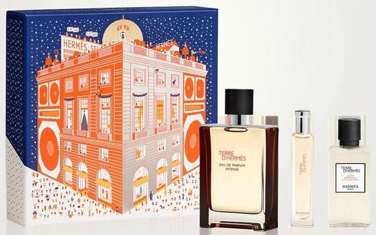 Hermes Terre intense 3-Piece Set 3.3oz Men Edp Spray by Hermes