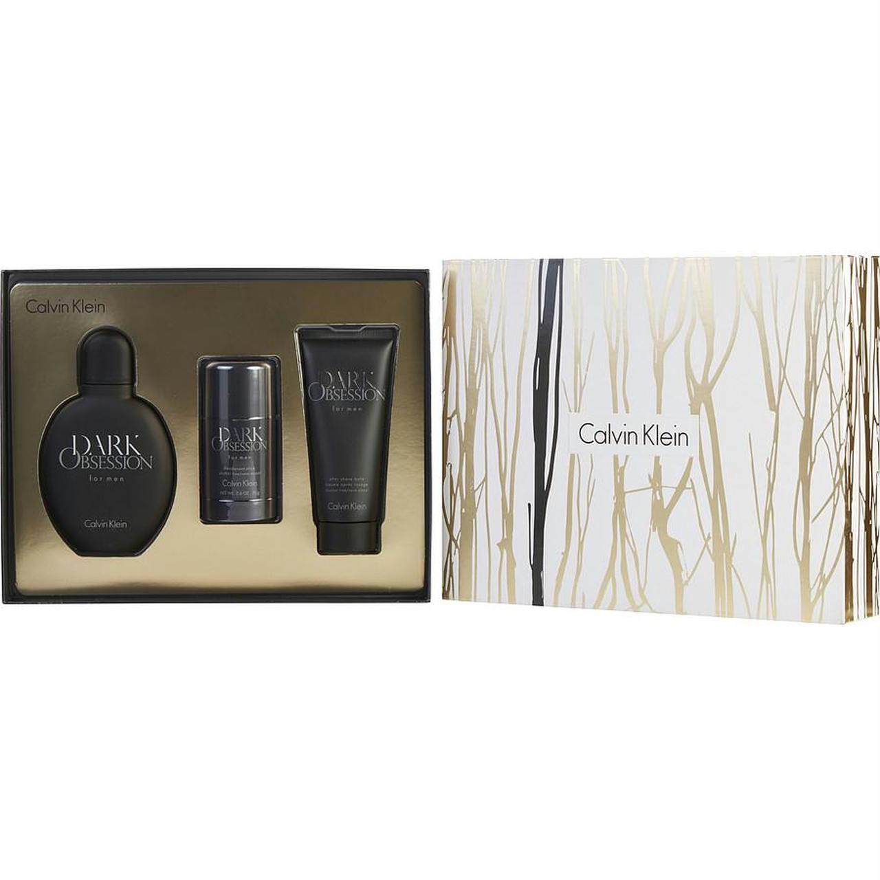 Calvin Klein Obsession Dark 3-Piece Set 4.0oz Men EDT Spray by Calvin Klein