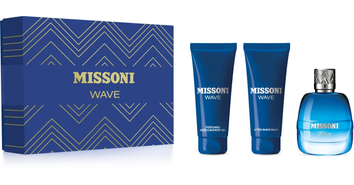 Missoni Wave 3-Piece Set 3.4oz Men EDT Spray by Missoni