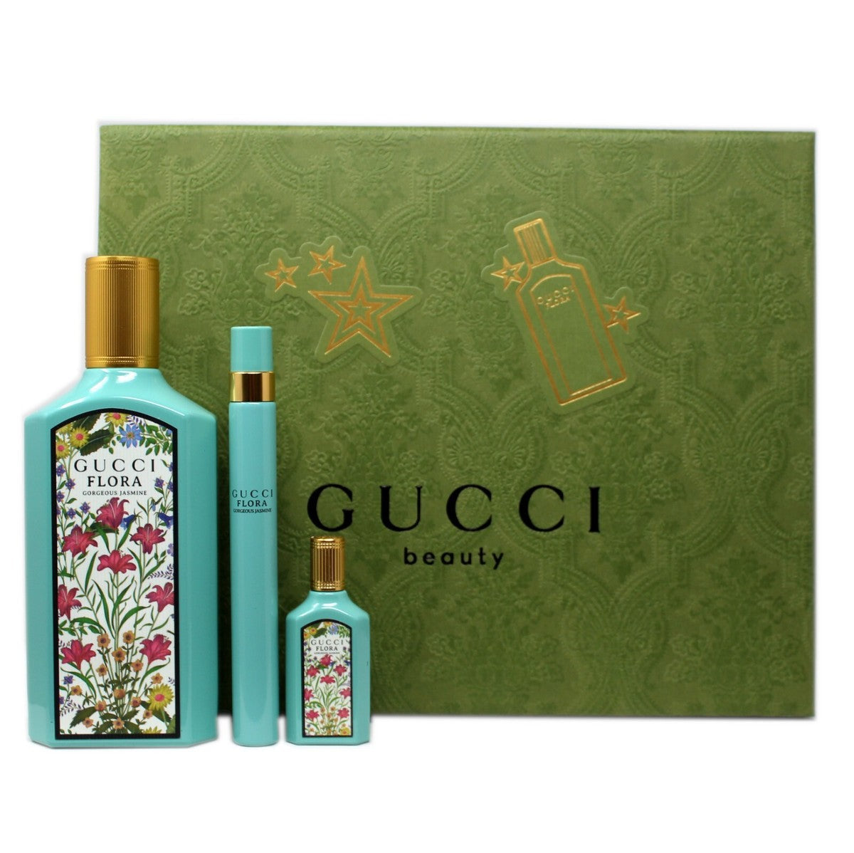 Gucci Flora Gorgeous Jasmine 3-Piece Set 3.3oz Women EDP Spray by Gucci
