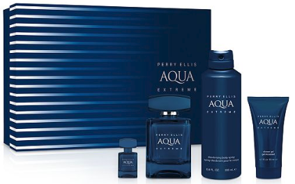 Perry Aqua Extreme 4-Piece Set 3.4oz Men EDT Spray by Perry Ellis
